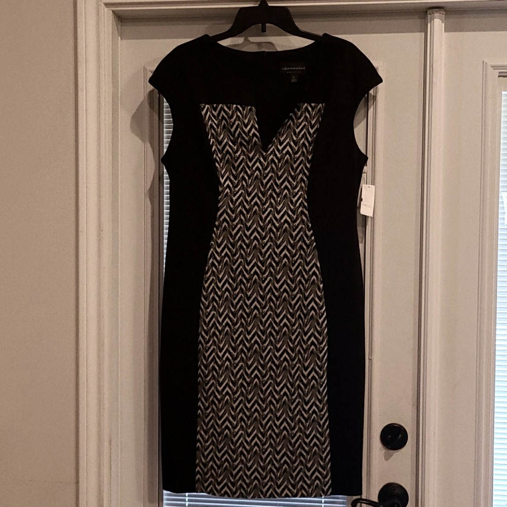 NWT- Knee length black dress